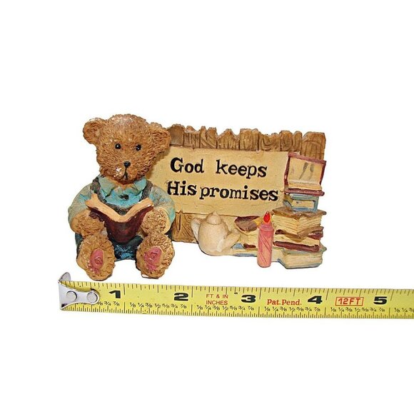 Dolgencorp Teddy Bear God Keeps His Promises Figurine Religious Nursery Decor - Picture 10 of 12
